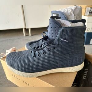 NOBULL SUPERFABRIC MENS TRAINER Hightop - Size 10 - Navy/Ivory